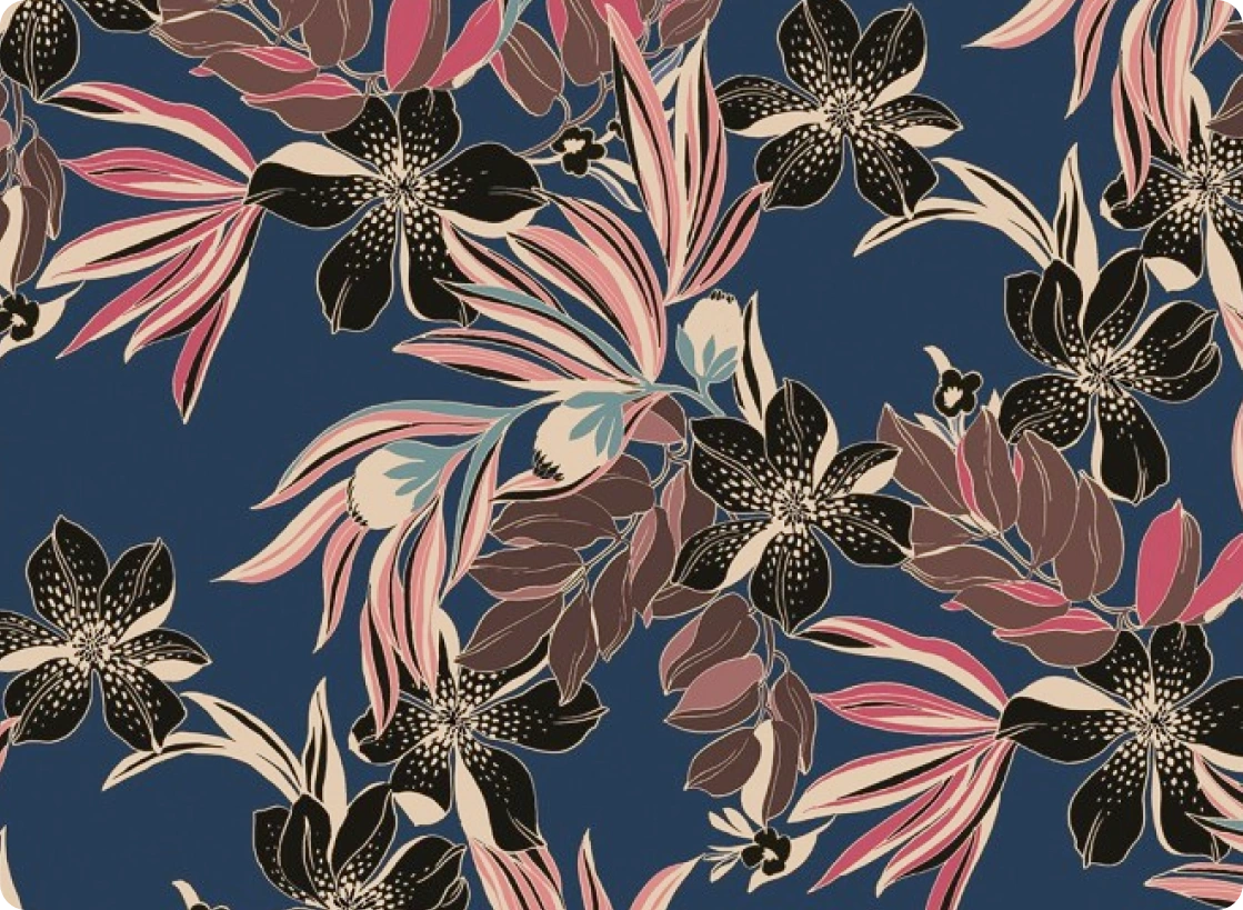Botanical floral pattern by marburg